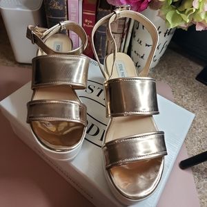Steve Madden Rose Gold Platform Sandals